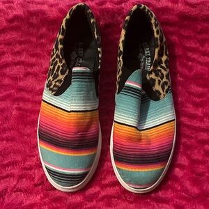 Crazy Train Multicolor Leopard Slip-On Sneakers